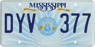 MS license plate DYV377