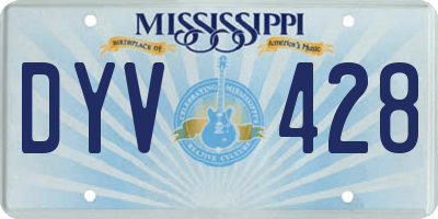 MS license plate DYV428