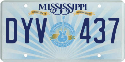 MS license plate DYV437