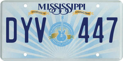 MS license plate DYV447
