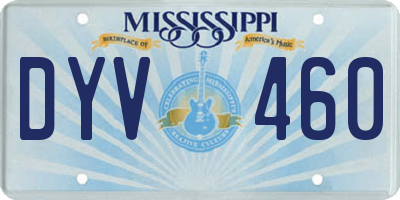 MS license plate DYV460