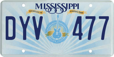 MS license plate DYV477