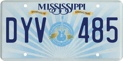 MS license plate DYV485