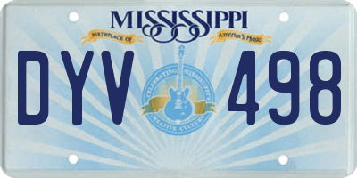 MS license plate DYV498