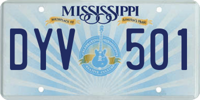 MS license plate DYV501