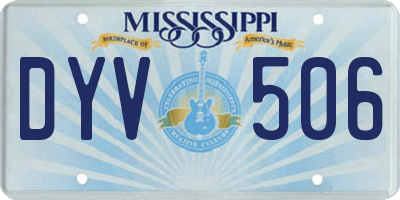 MS license plate DYV506