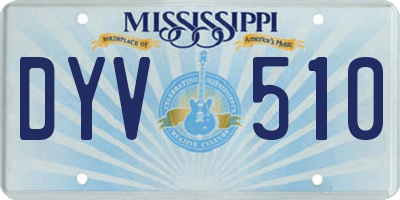 MS license plate DYV510