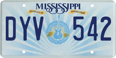 MS license plate DYV542