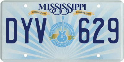 MS license plate DYV629