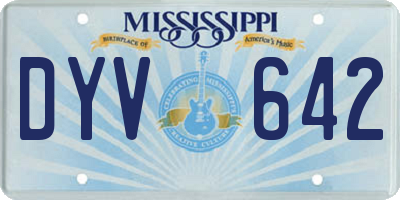 MS license plate DYV642