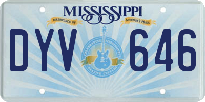 MS license plate DYV646