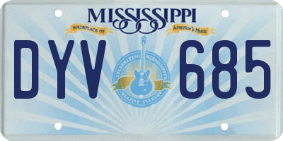 MS license plate DYV685