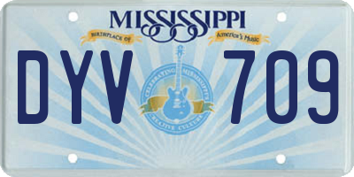 MS license plate DYV709