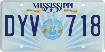 MS license plate DYV718