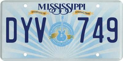 MS license plate DYV749