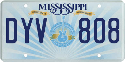 MS license plate DYV808