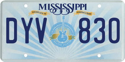 MS license plate DYV830