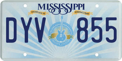 MS license plate DYV855