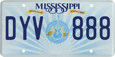 MS license plate DYV888