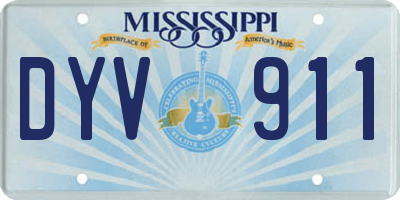 MS license plate DYV911