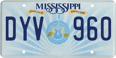 MS license plate DYV960