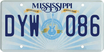 MS license plate DYW086