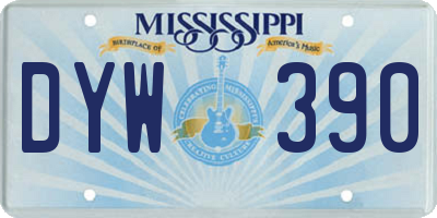 MS license plate DYW390