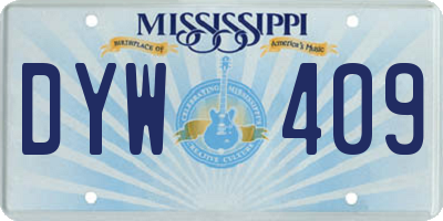 MS license plate DYW409