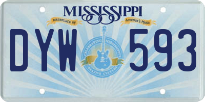 MS license plate DYW593