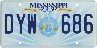 MS license plate DYW686
