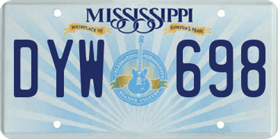 MS license plate DYW698