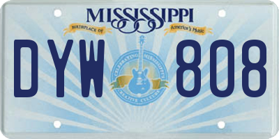 MS license plate DYW808