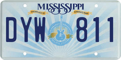 MS license plate DYW811