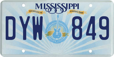 MS license plate DYW849