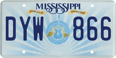 MS license plate DYW866