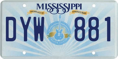 MS license plate DYW881