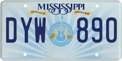 MS license plate DYW890