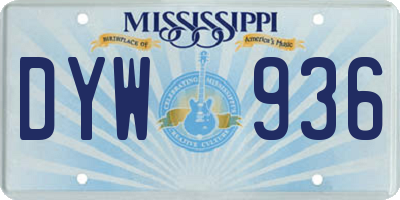 MS license plate DYW936