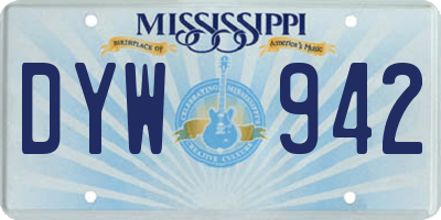 MS license plate DYW942
