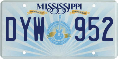 MS license plate DYW952