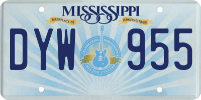 MS license plate DYW955