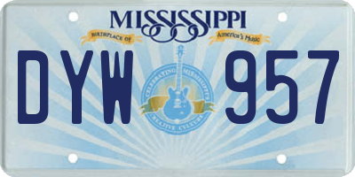 MS license plate DYW957