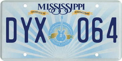MS license plate DYX064