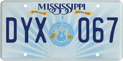 MS license plate DYX067