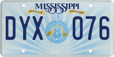 MS license plate DYX076