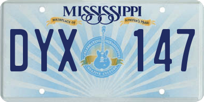 MS license plate DYX147