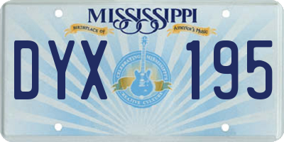 MS license plate DYX195