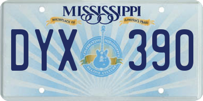 MS license plate DYX390