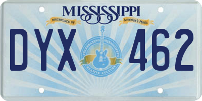MS license plate DYX462