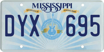 MS license plate DYX695